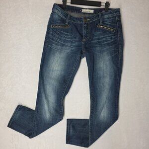 Vigoss Women’s Denim Jeans Size 11/12 L31 Fit Skinny Straight Stretch Studded